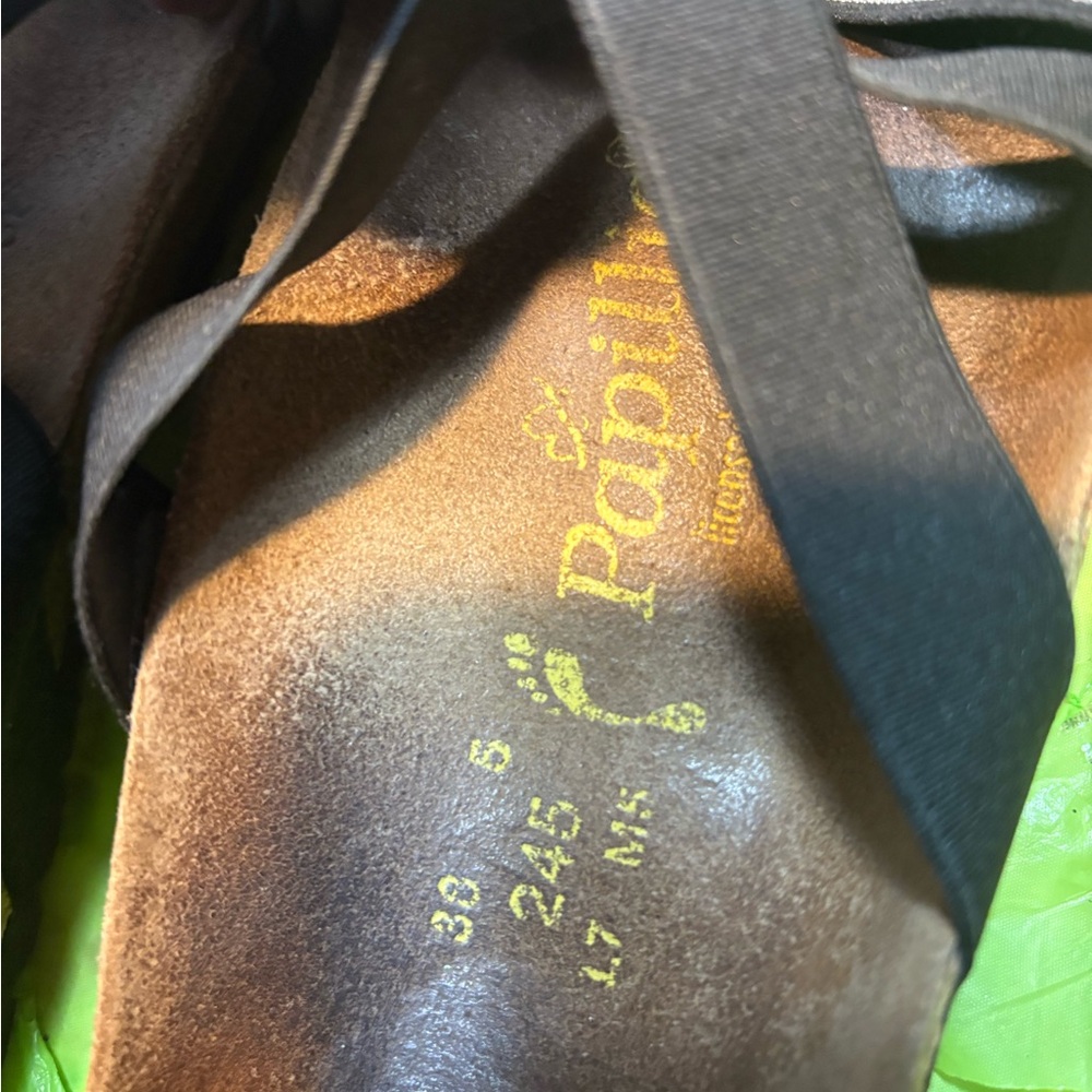 Birkenstock Papillio Cosma stretch sandals in black and silver 7 7.5 women’s - Picture 9 of 10
